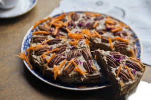 Leftover Juice Pulp Carrot, Walnut and Plum Cake - Sugar, Gluten, Dairy Free.
